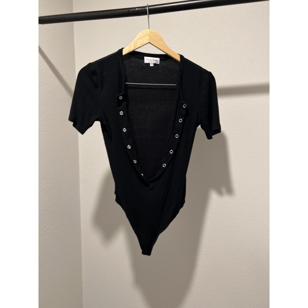 Privacy Please Black Bodysuit Size S Good Condition